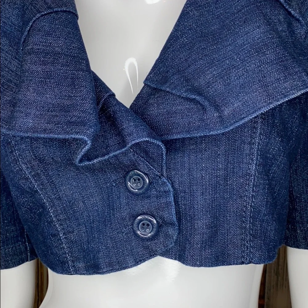 Boom Boom Jeans Dark Blue Cropped Jacket - Picture 5 of 7